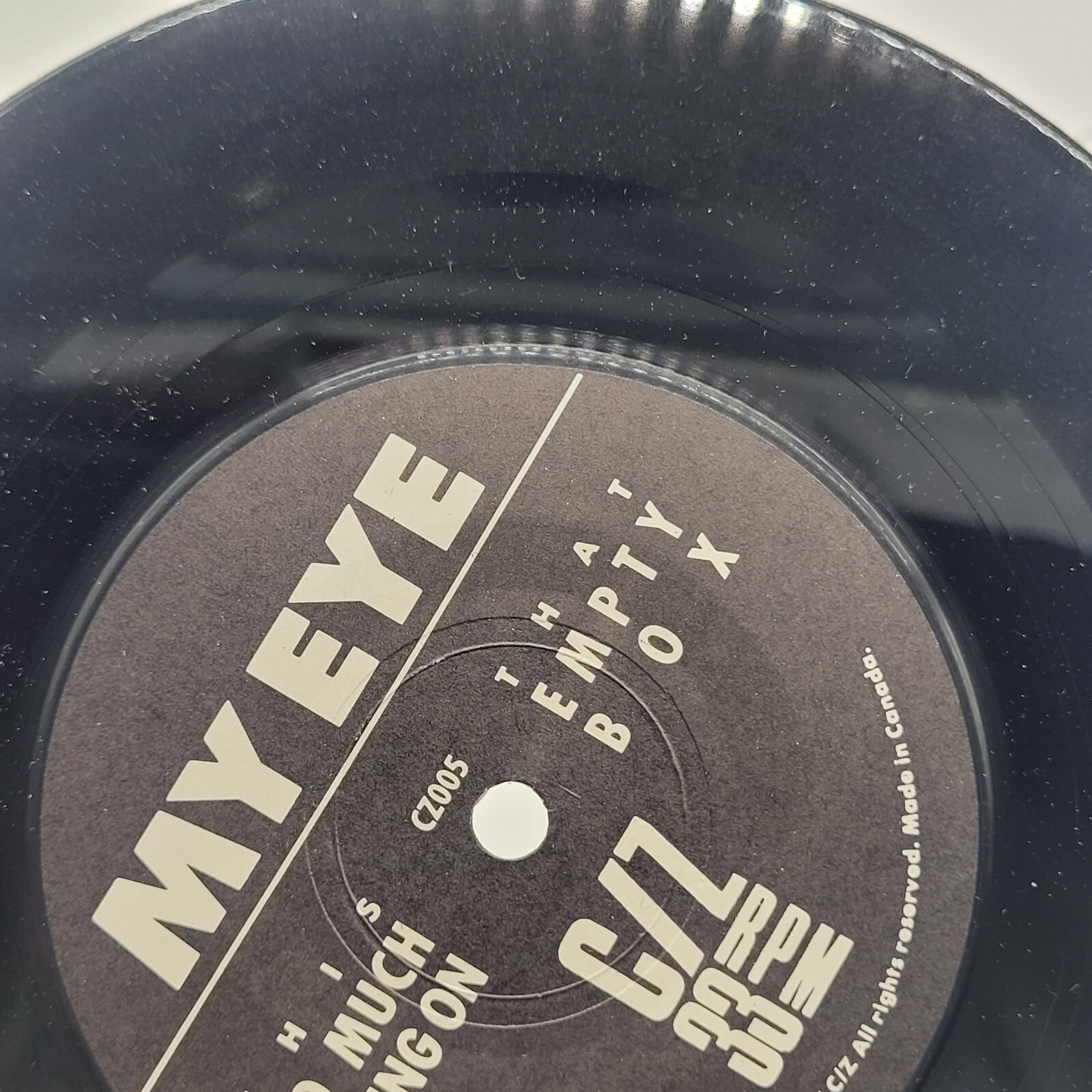 MY EYE PS EMPTY BOX SO MUCH GOING ON ROCK GRUNGE 7″