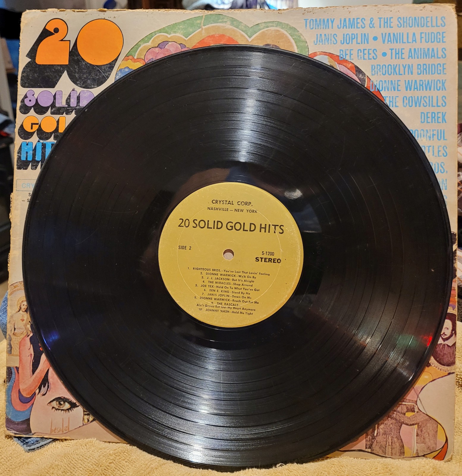 20 Solid Gold Hits Rock -LP Various 1969 Crystal Records S-1200 Vinyl