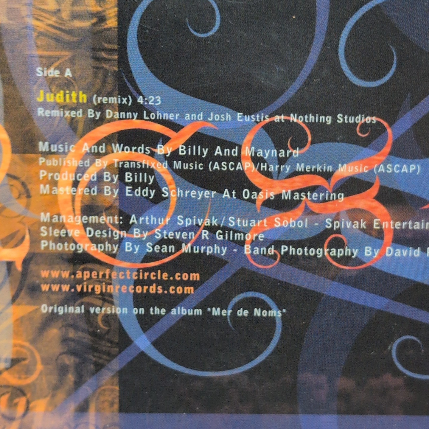 A PERFECT CIRCLE – Judith Remix UK 7″ Limited VINYL