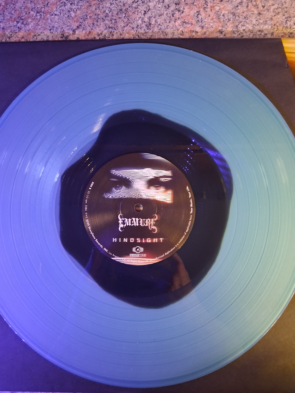 Emmure – Hindsight – Electric Blue & Black Blob Vinyl – Spun Once