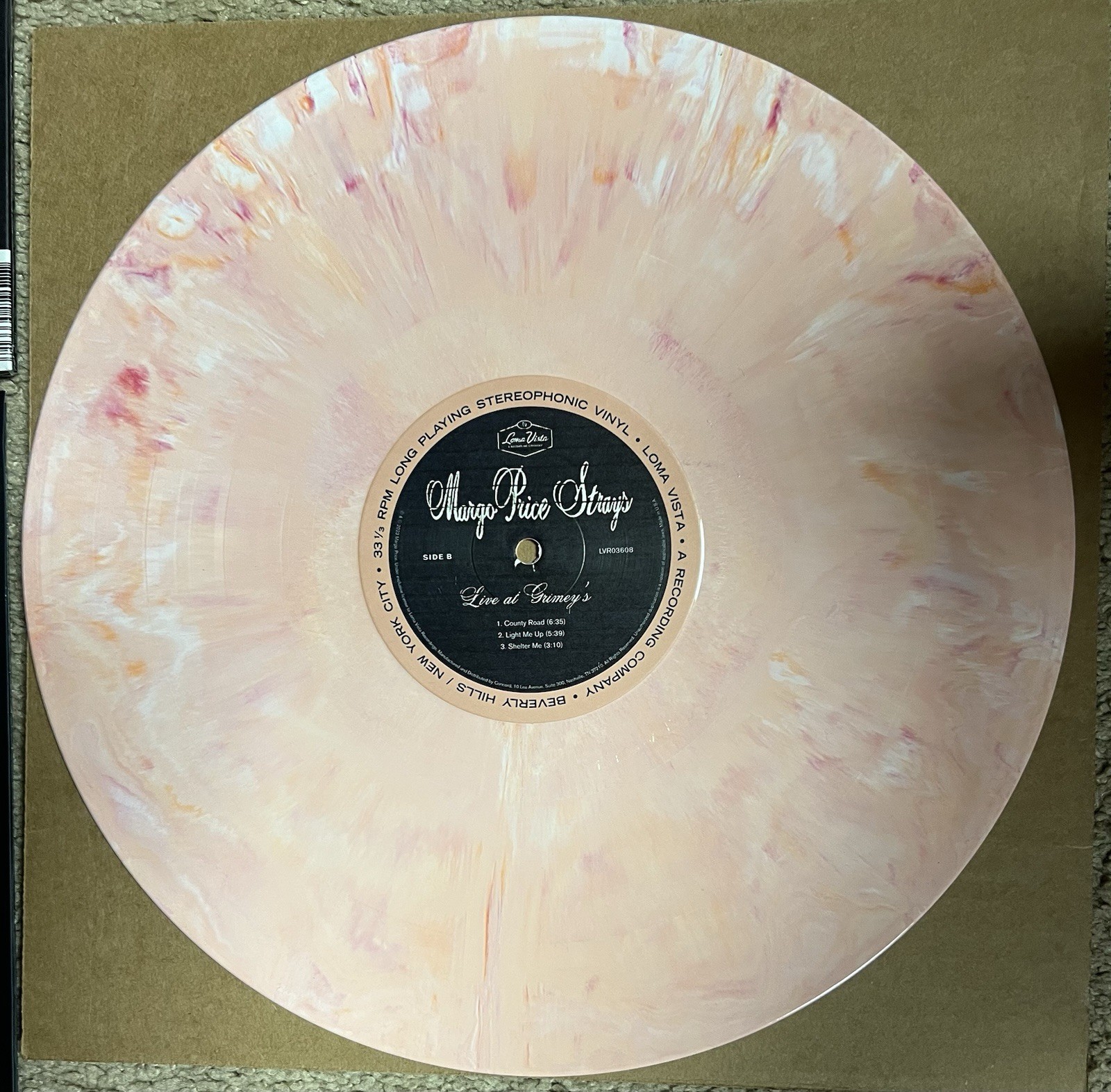 Margo Price Strays Live At Grimey’s Sangria Marble Vinyl RSD 2023 Loma Vista