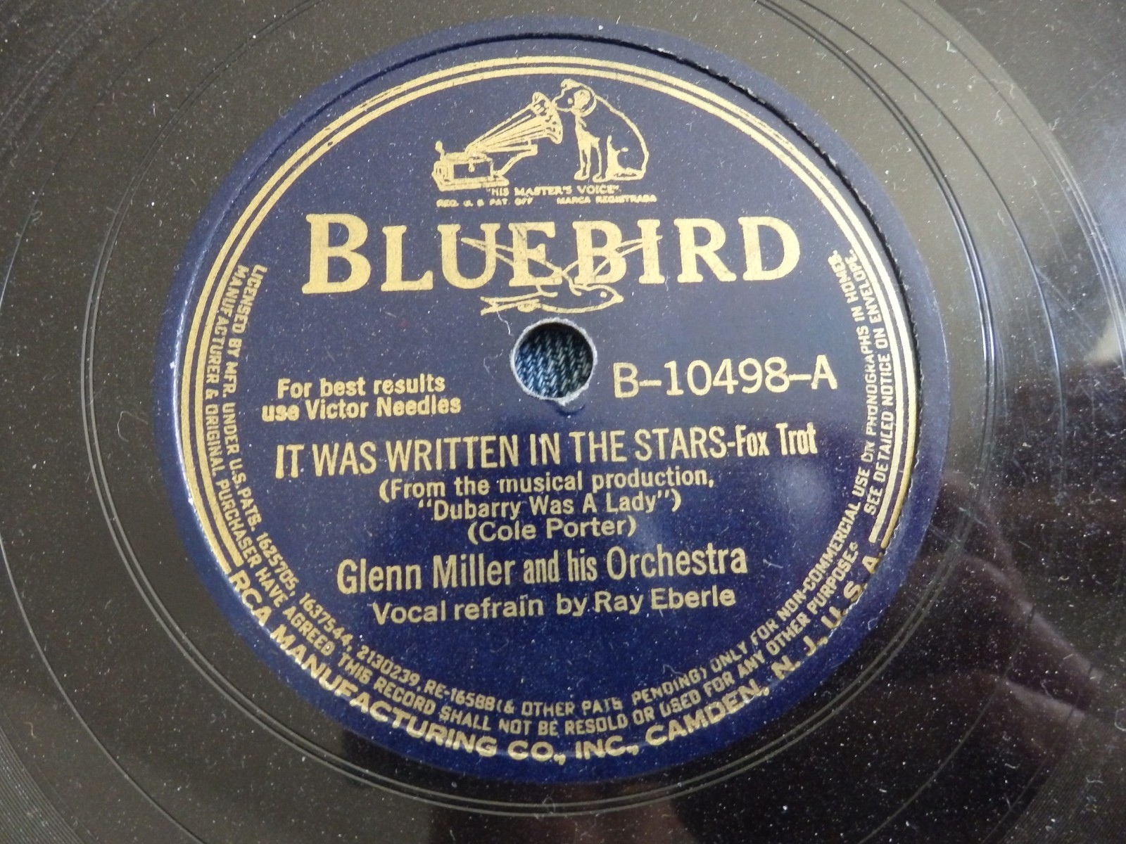 1939 Glenn Miller It was written in the stars Johnson Rag Bluebird 10498 E-