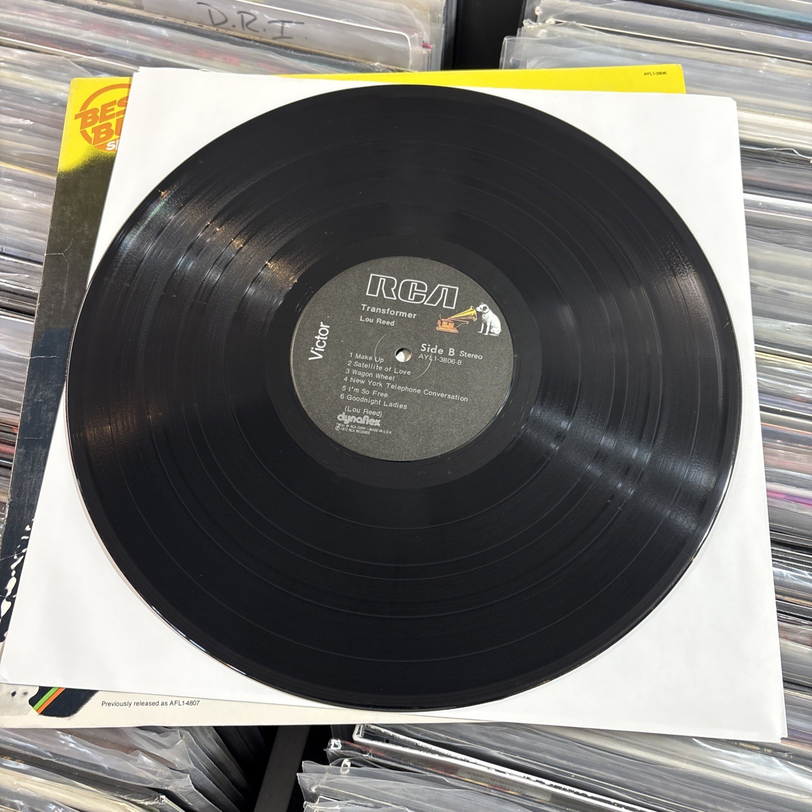 LOU REED Transformer 1985 Reissue VINYL LP ALBUM Ultrasonic Cleaned EX