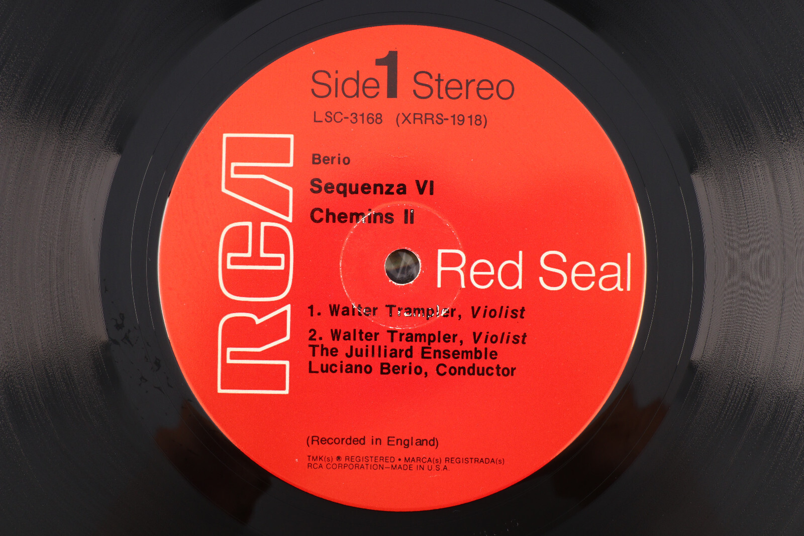 Berio, Walter Trampler – Sequenza VI/Chemins II/Chemins III – 1970 – LP LSC-3168