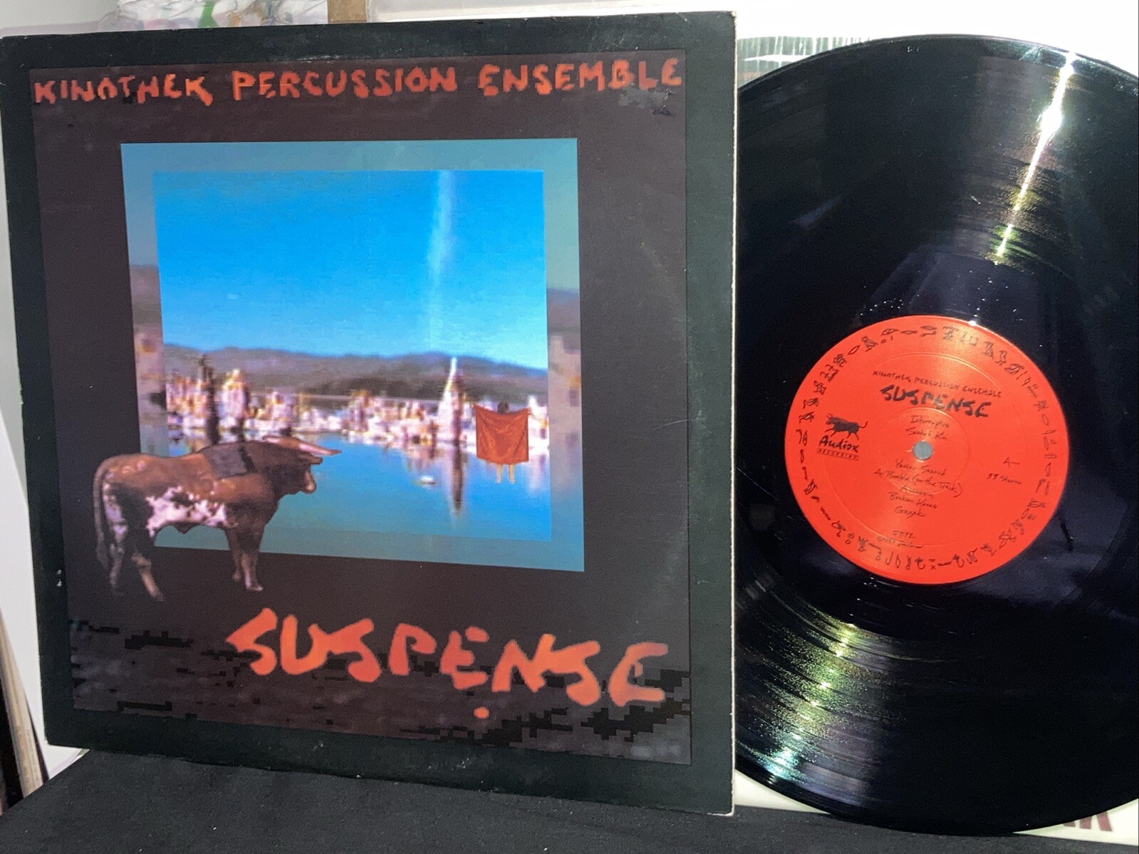 EX/EX • Kinothek Percussion Ensemble – Suspense LP Rare Jazz Electronica 1989