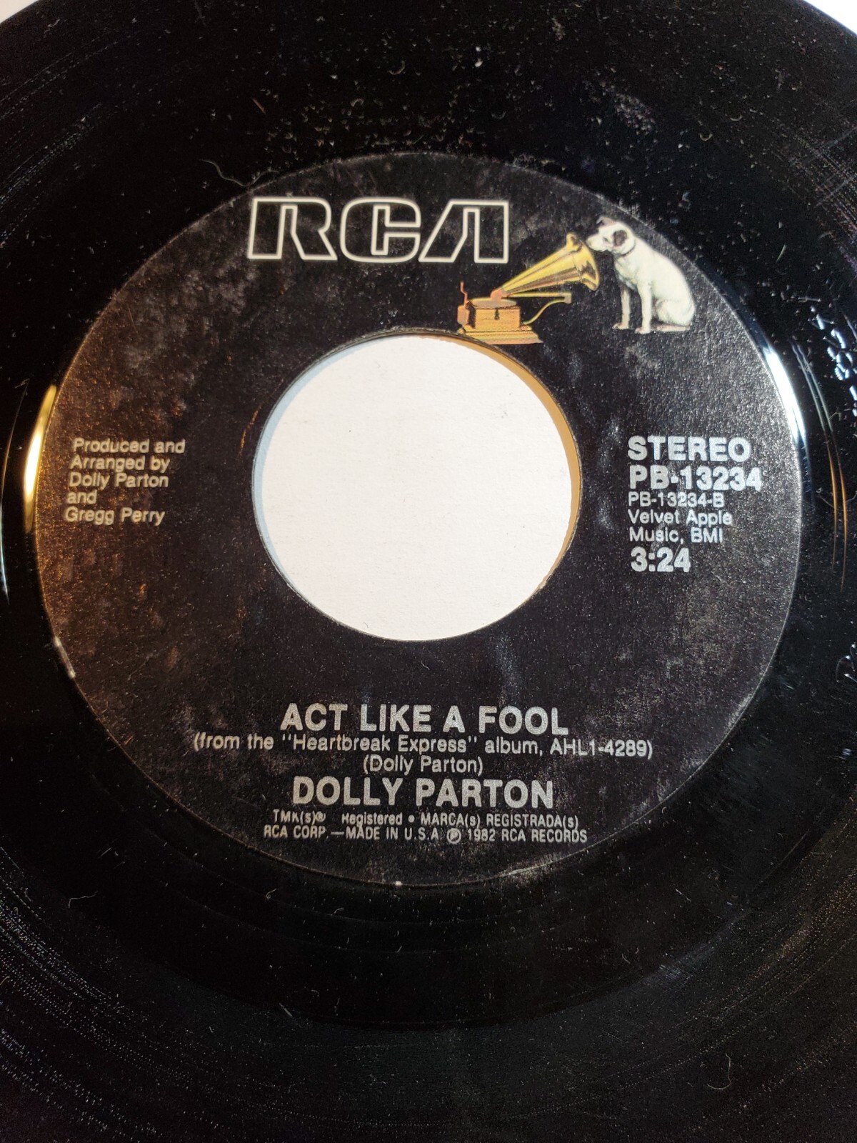 Dolly Parton – Act Like A Fool / Heartbreak Express -RCA VG+ F182
