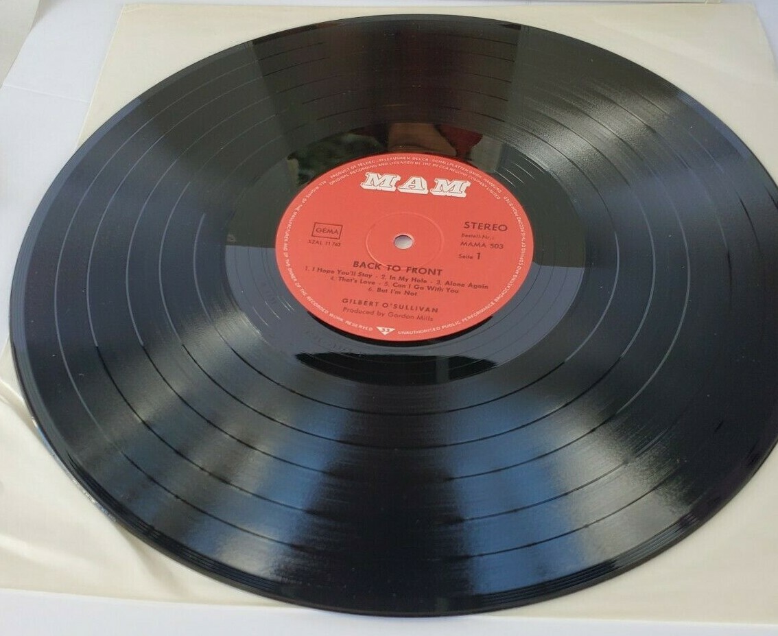 Lot of 2 GILBERT O’SULLIVAN Records “Back To Front” & Sings the Best Of” Germany