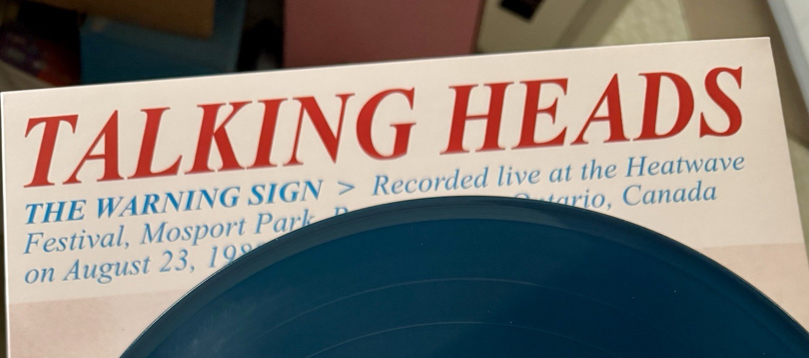 TALKING HEADS Warning Sign Live Ontario 1980 BLUE Colored Vinyl NEW SEALED