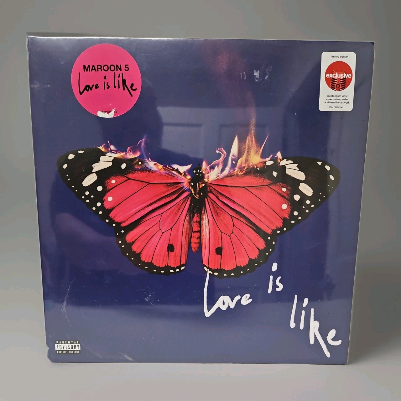 Maroon 5 – LOVE IS LIKE Limited Bubblegum Pink Colored Vinyl LP + Poster SEALED