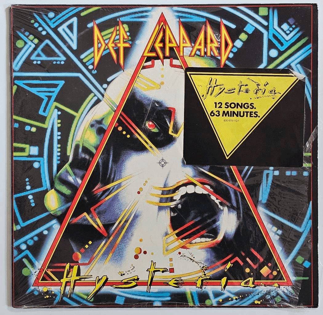 IN SHRINK Def Leppard – Hysteria LP EX/VG Brown Translucent Quiex w/ Hype Hard R