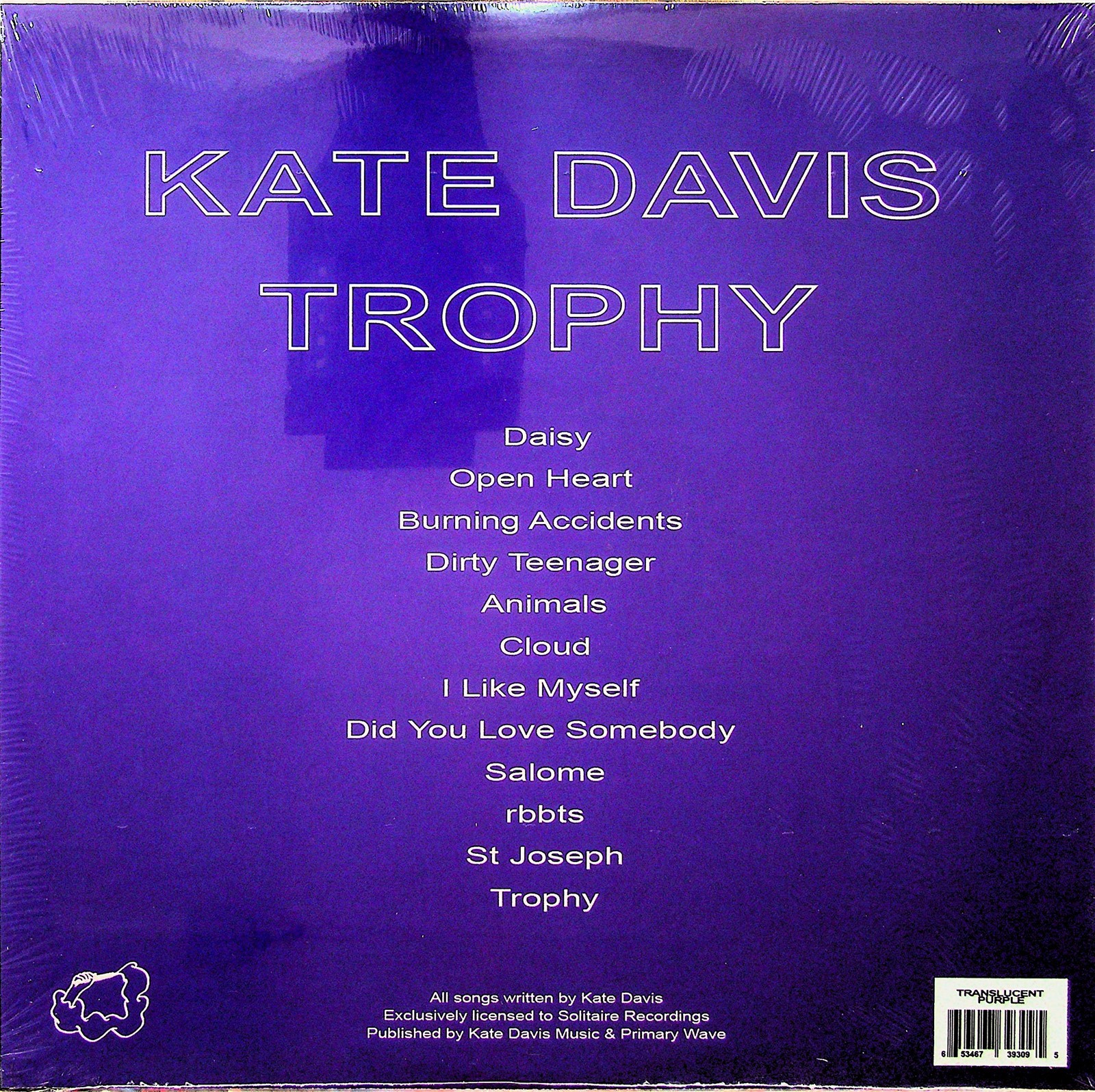 KATE DAVIS- Trophy LP (NEW 2020 Purple Coloured Vinyl) Indie Rock Pop