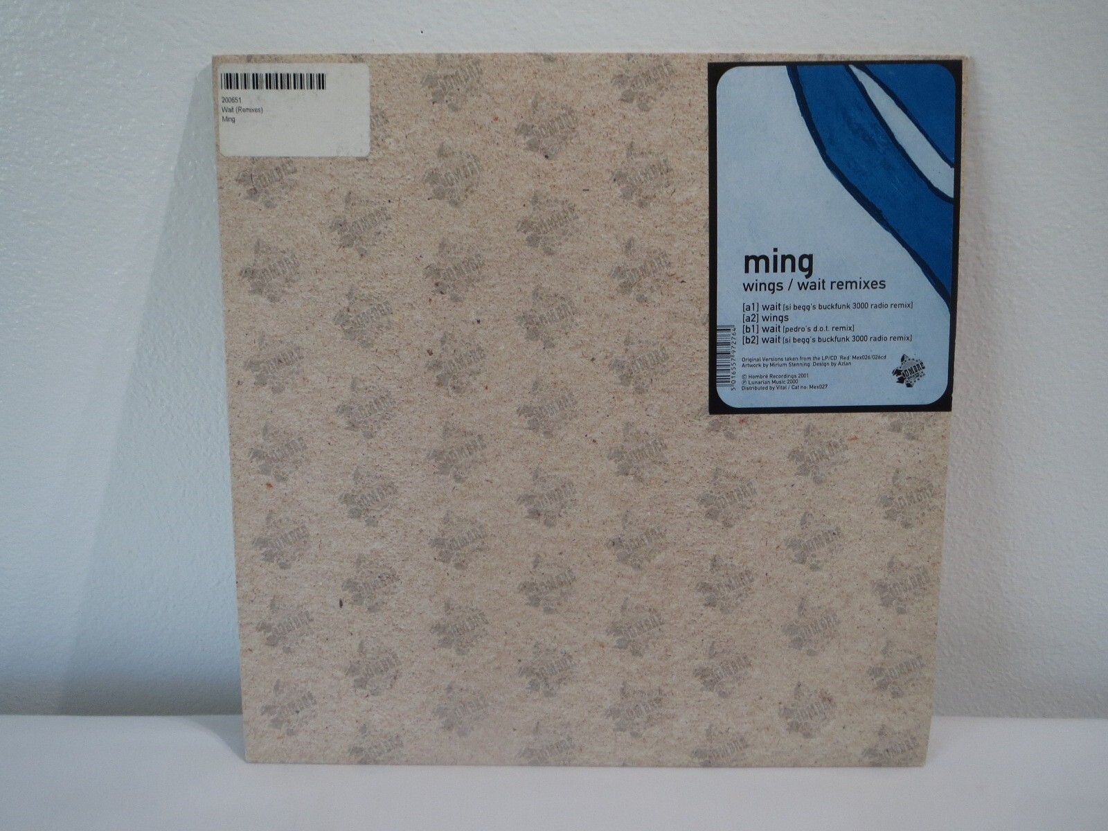 Ming – Wings / Wait Remixes – Hombré – Mex027 Vinyl 12″ 33 ⅓ RPM EP Record 2001