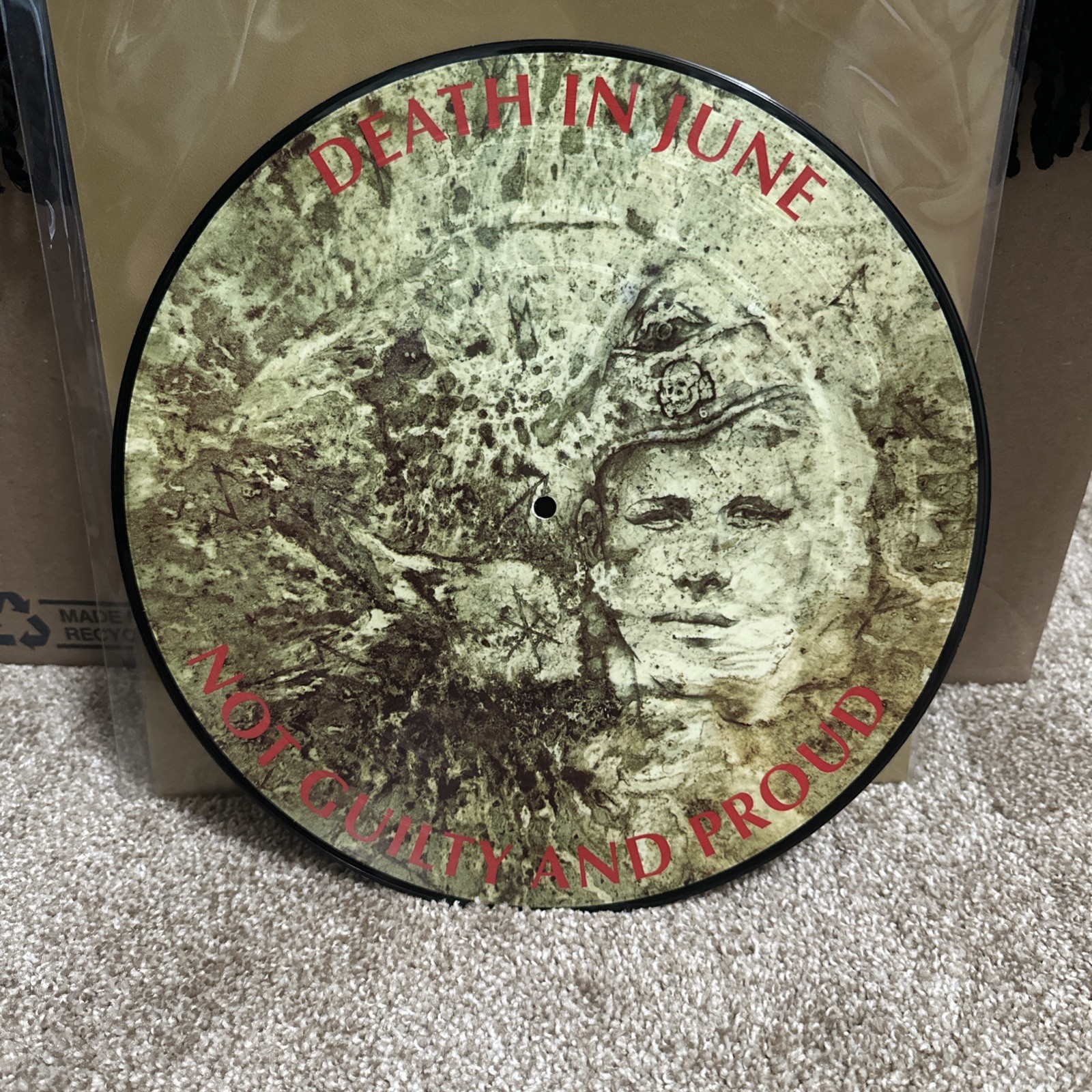 Death in June- NOT GUILTY AND PROUD picture disc, RARE!