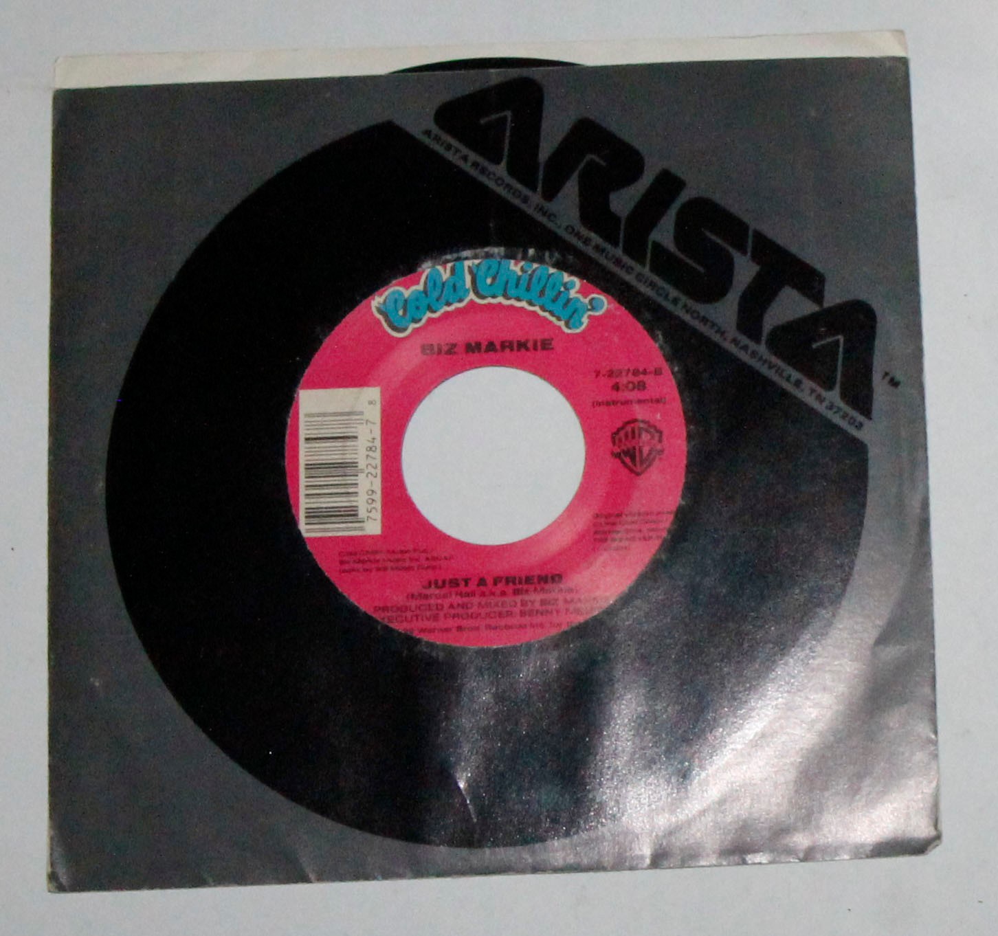 Biz Markie – Just A Friend / Instrumental Cold Chillin’ – 1989 7″ 45 NEAR MINT