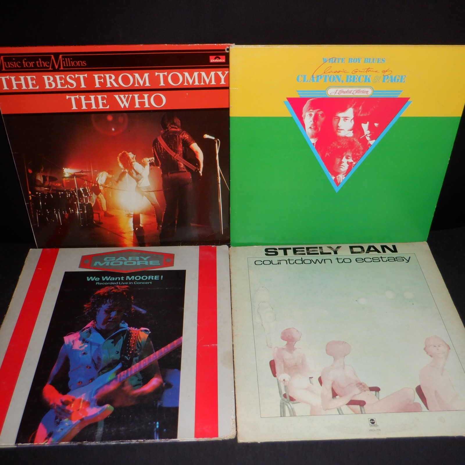 ROCK vinyl LP LOT x6 The Who Page Clapton Beck Steely Dan Gary Moore + BONUS