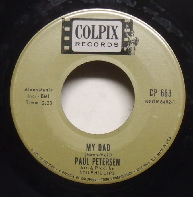Paul Petersen – My Dad – 1962 Teen Pop 45 on Colpix