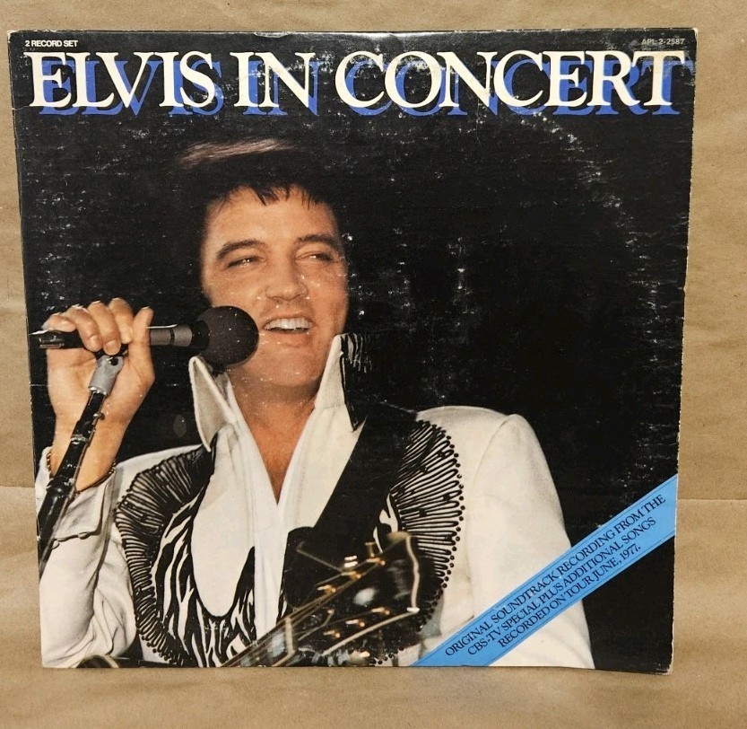 Elvis Presley Elvis In Concert Gatefold Double LP Album 2 Vinyl Record – 1977