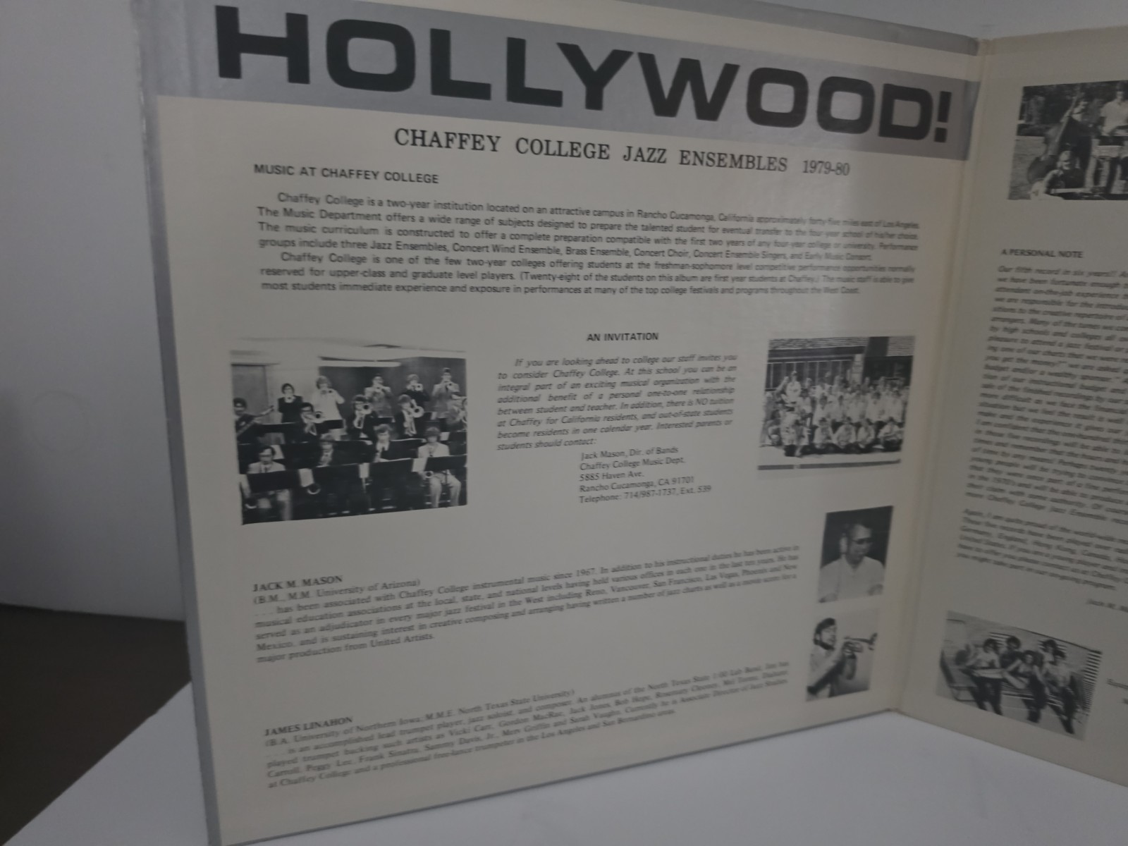 Chaffey College Jazz Ensemble Hollywood