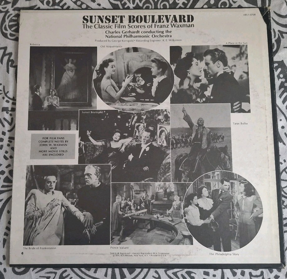 TESTED EX Play Sunset Boulevard The Classic Film Scores Of Franz Waxman LP