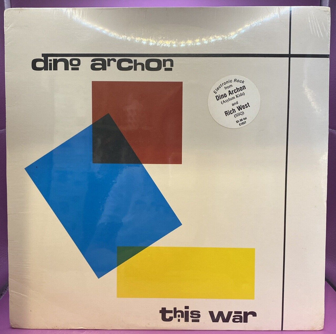 New / Sealed DINO ARCHON “This War” 1984 12″ EP Electronic Rock w/ Hype Sticker