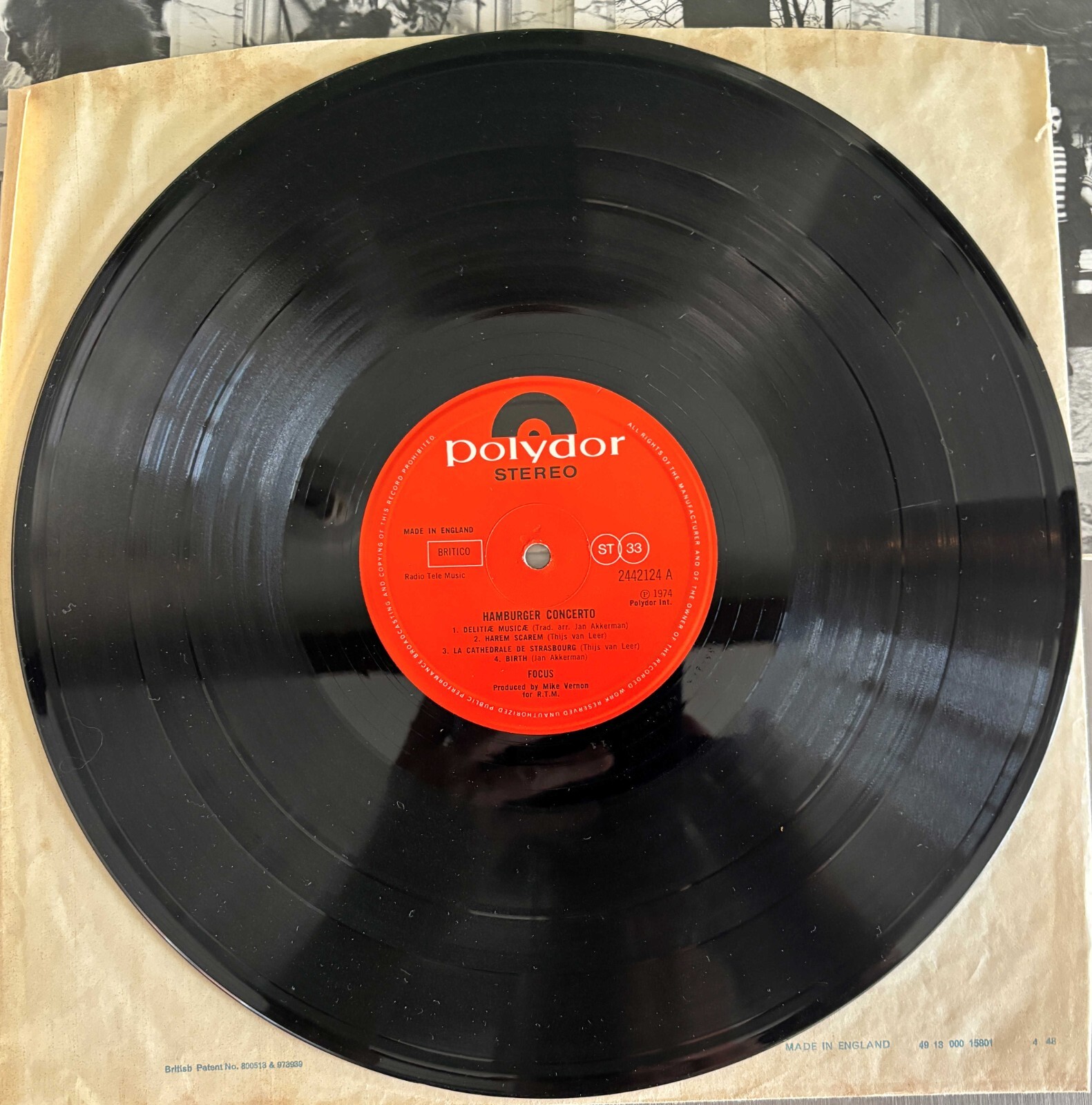 Focus, Hamburger Concerto, 1974, Polydor, 2442 124, vinyl LP