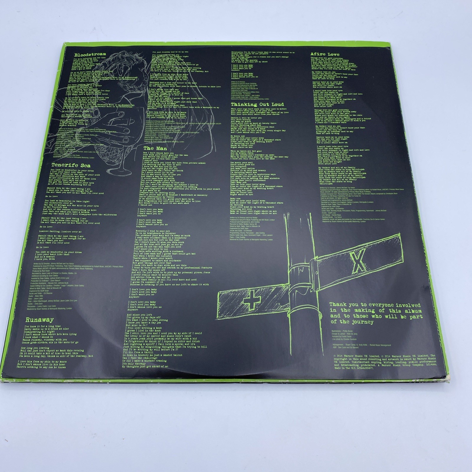 Ed Sheeran X Multiply Vinyl 2LP Record Album 2014 Green Black Gatefold 45 RPM