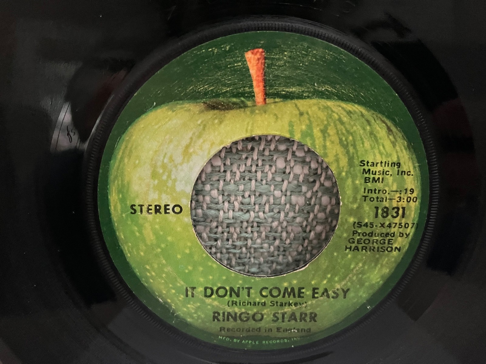 Ringo Starr It Don’t Come Easy / Early 1970 stereo Apple 45rpm Beatles
