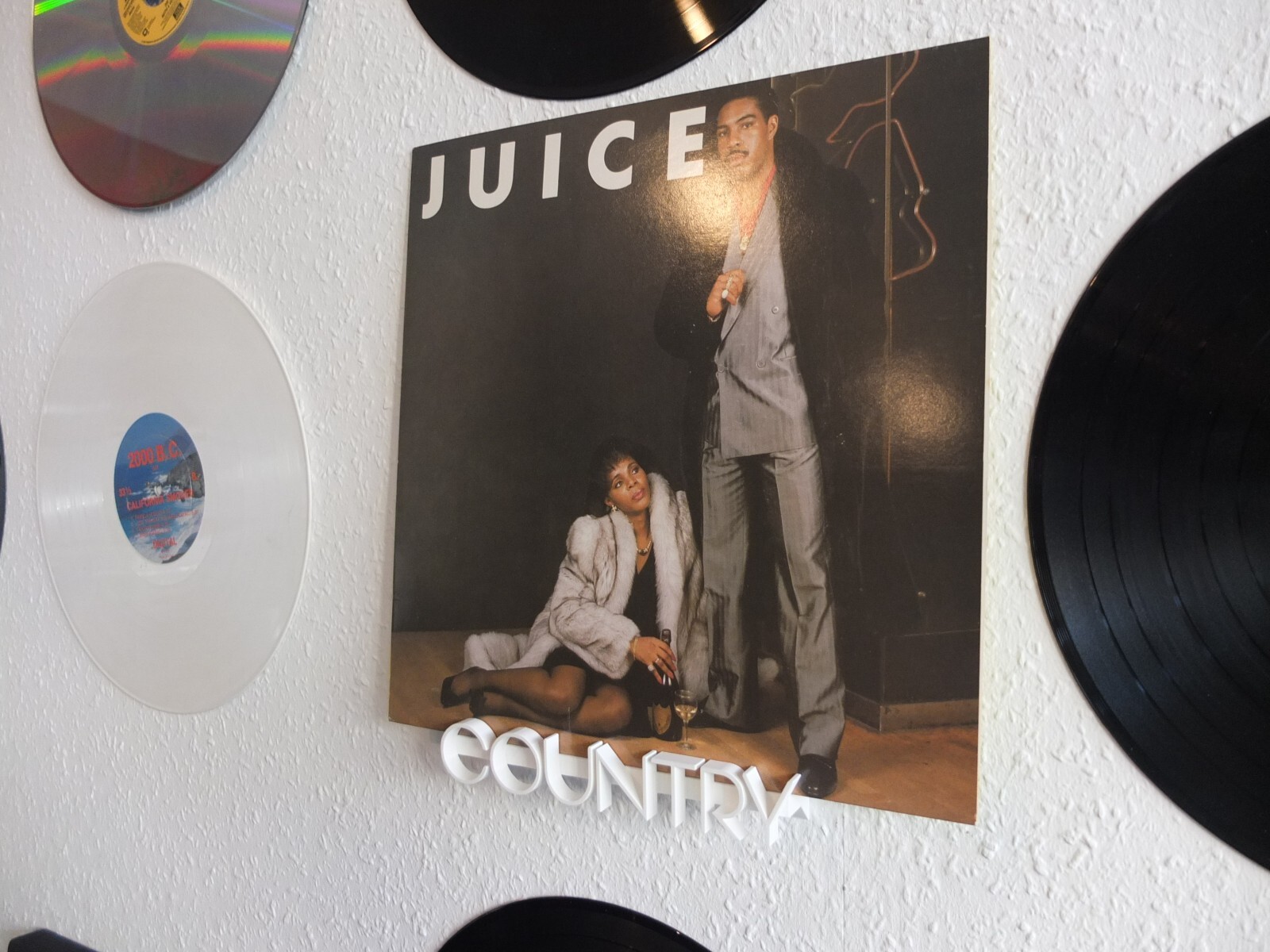 Lp Vinyl Wall Mount Country Lettering 3D New Color Selectable