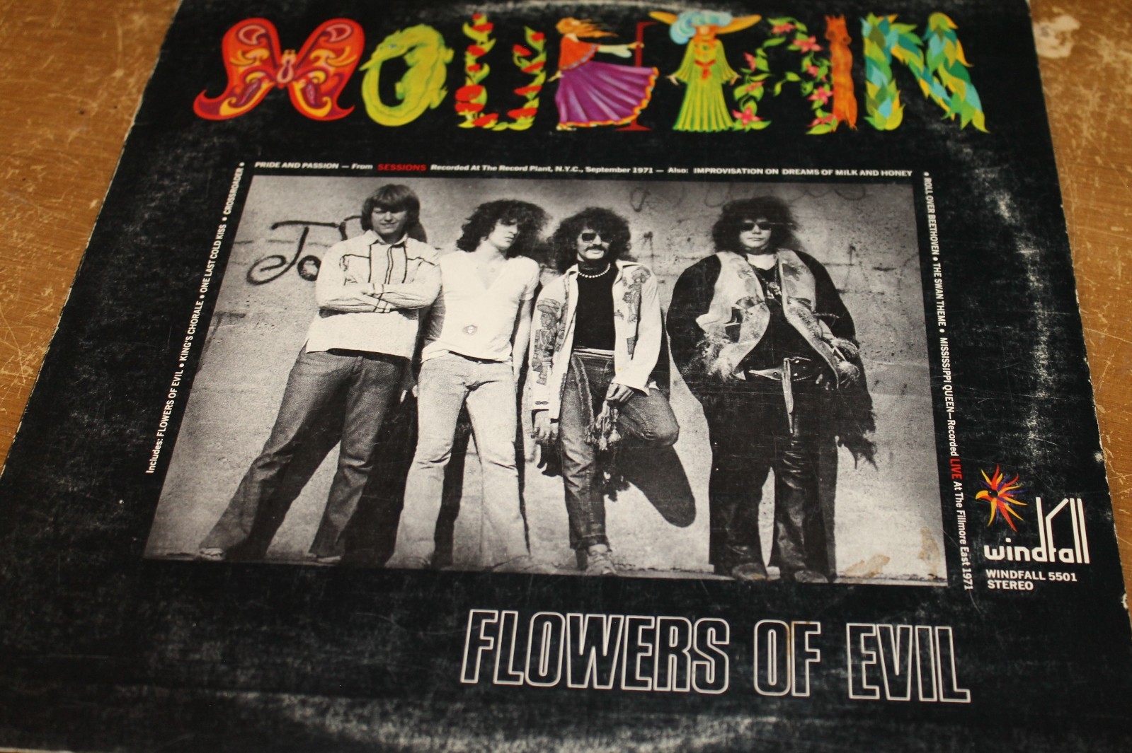 MOUNTAIN FLOWERS OF EVIL STEREO RECORD ALBUM