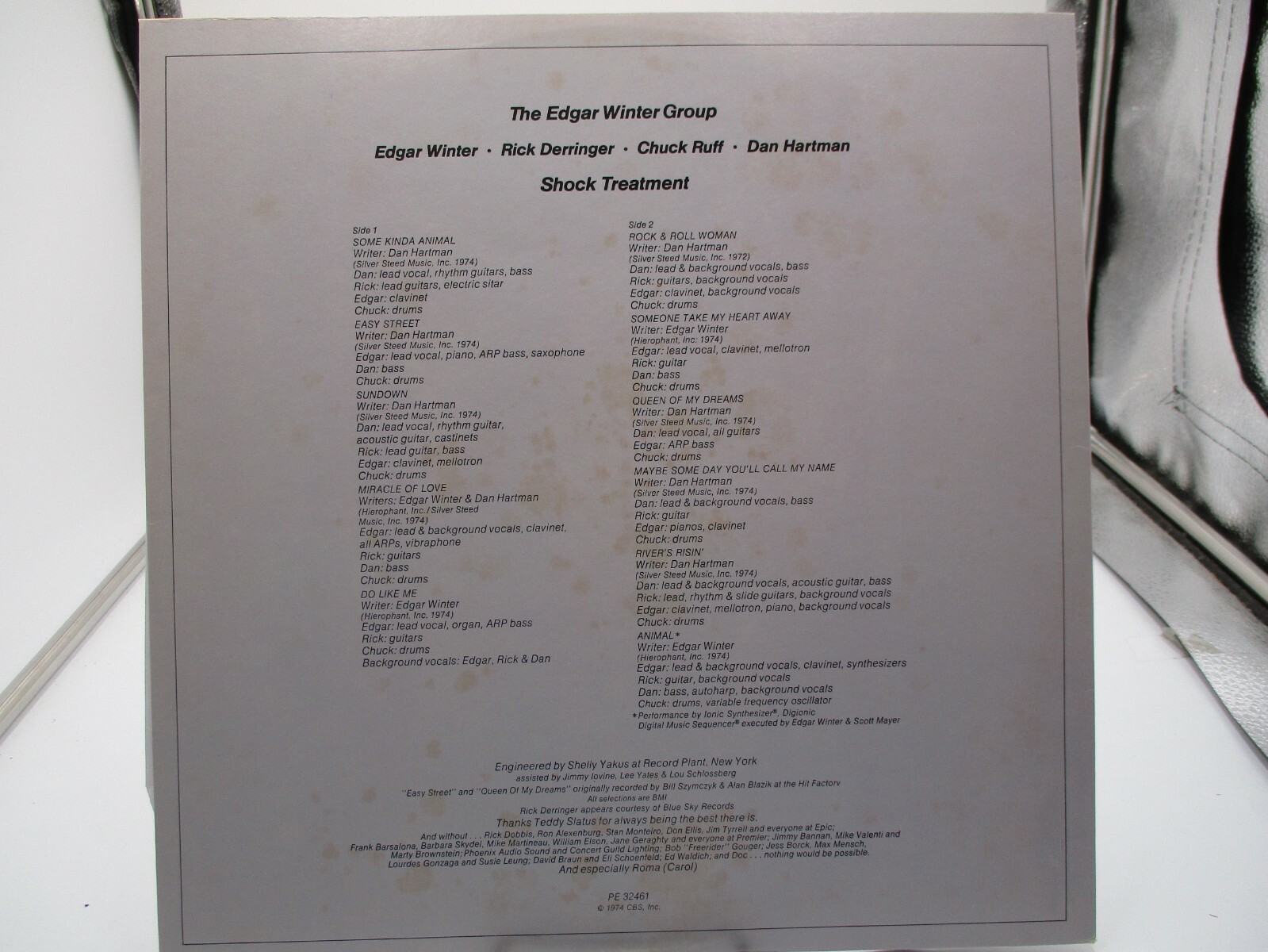 EDGAR WINTER GROUP Shock Treatment PE 32461 LP NM c VG+ Ultrasonic Clean.