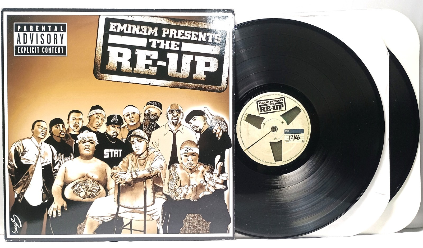 OG promo rap hip hop vinyl lp EMINEM PRESENTS THE RE-UP Shady/Interscope 2006 E+