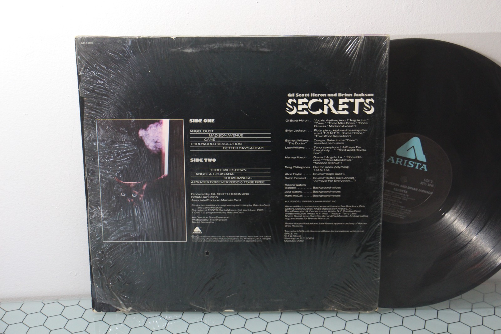 Gil Scott-Heron And Brian Jackson – Secrets, 1978 LP in SHRINK, Arista – AB 4189
