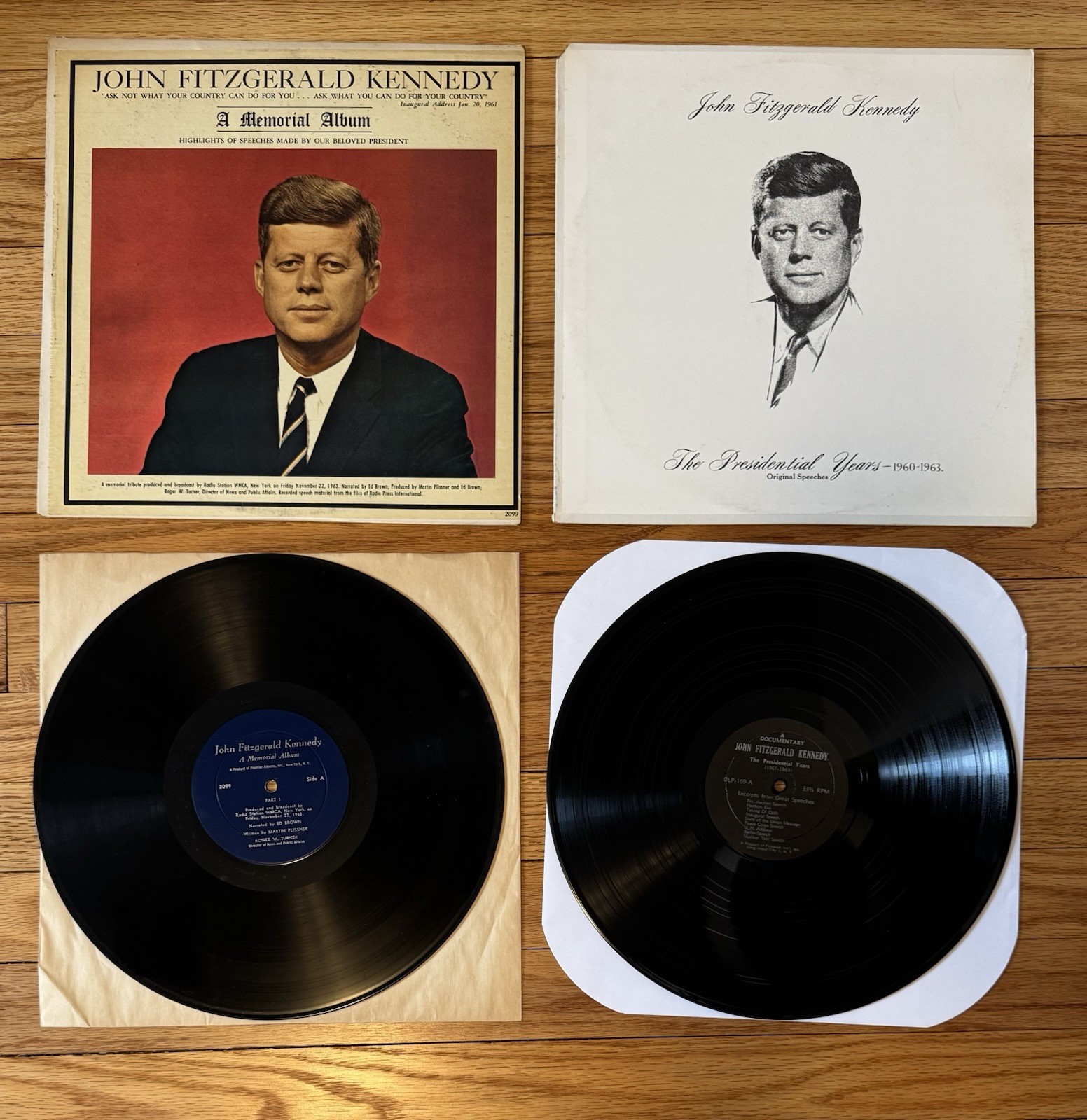 John F. Kennedy – Lot Of 2- Spoken Word 12″ Vinyl Lp’s JFK President Speeches