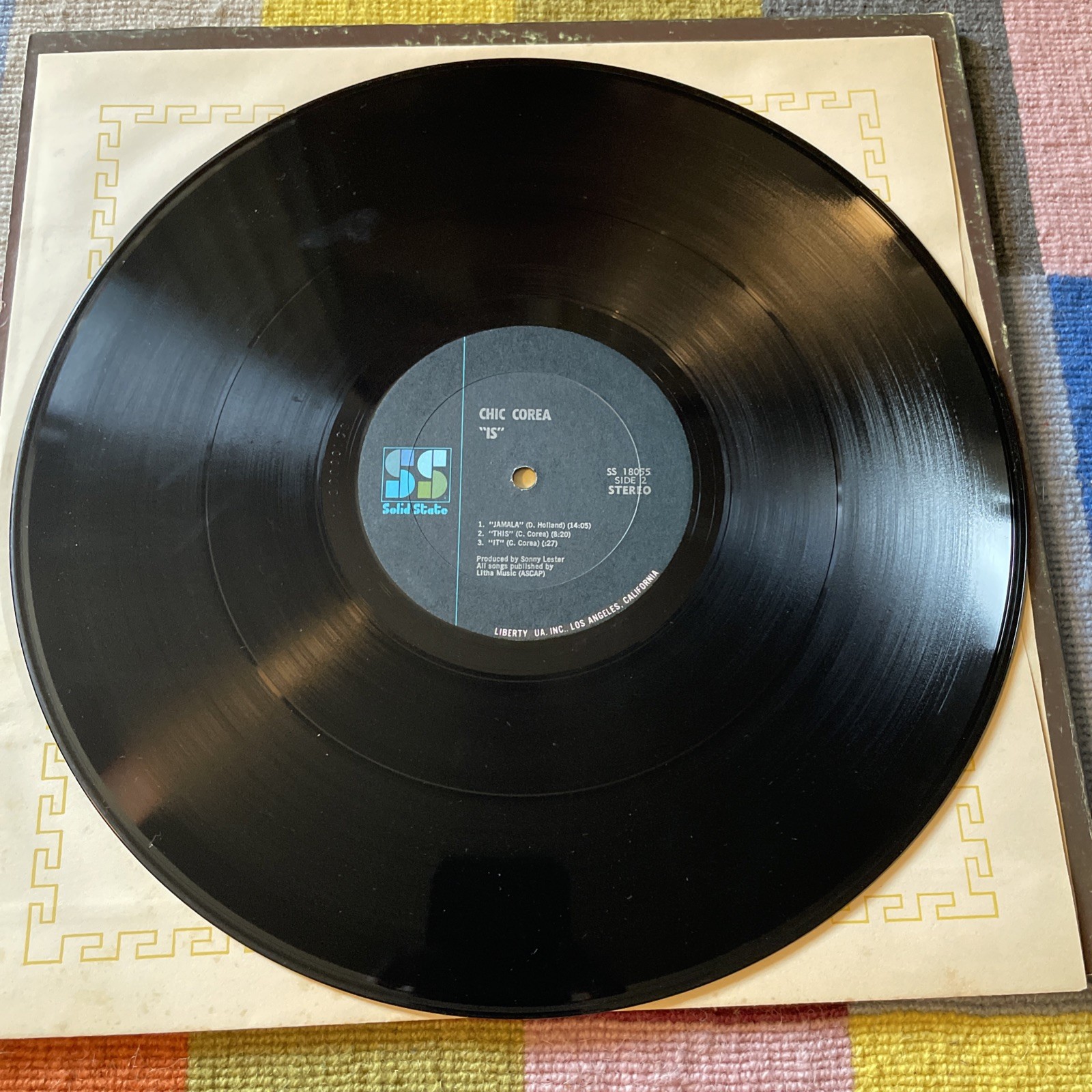CHICK COREA “IS” 1969 Solid State 1st Press Gatefold LP VG+/EX Woody Shaw Jazz