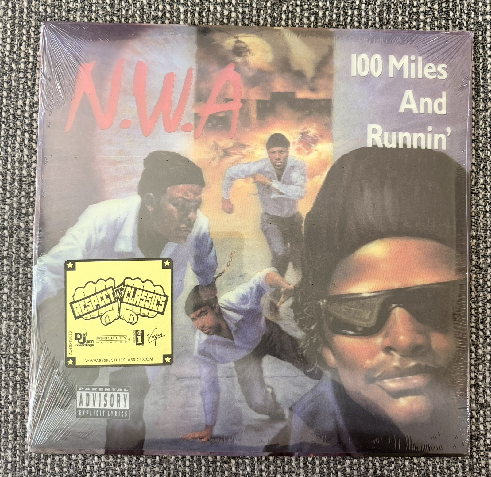 Sealed Vinyl N.W.A. – 100 Miles And Runnin’ EP Rare Limited Lenticular Cover 3D