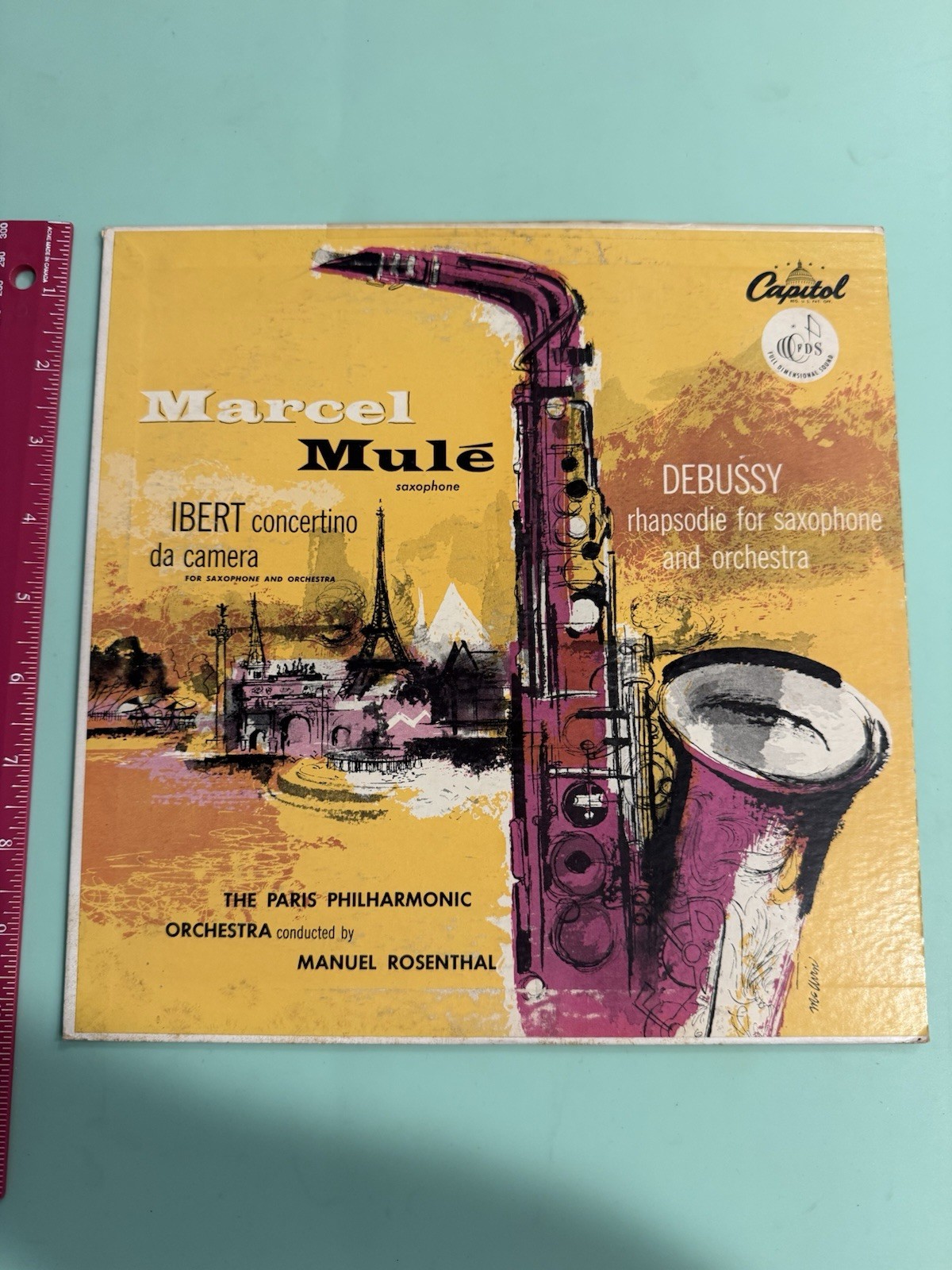 1954 Marcel Mule SAXOPHONE Ibert & Debussy Rhapsodie Paris Philharmonic 10 inch