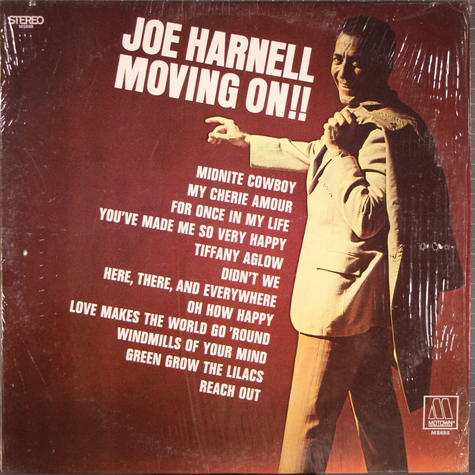 Joe Harnell Moving On LP Motown MS698 Shrink on Cover