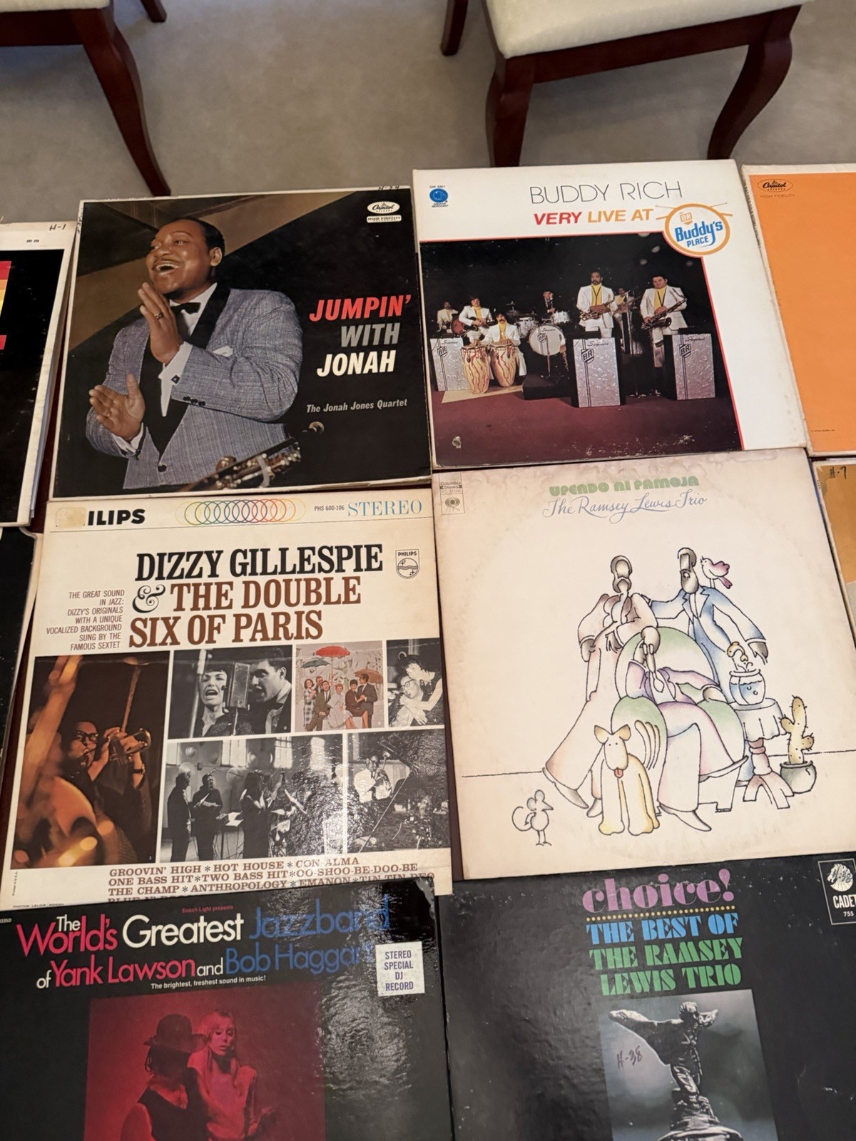 24 Vintage Jazz LP Record Lot Ellington Armstrong Nat King Cole Ramsey Lewis