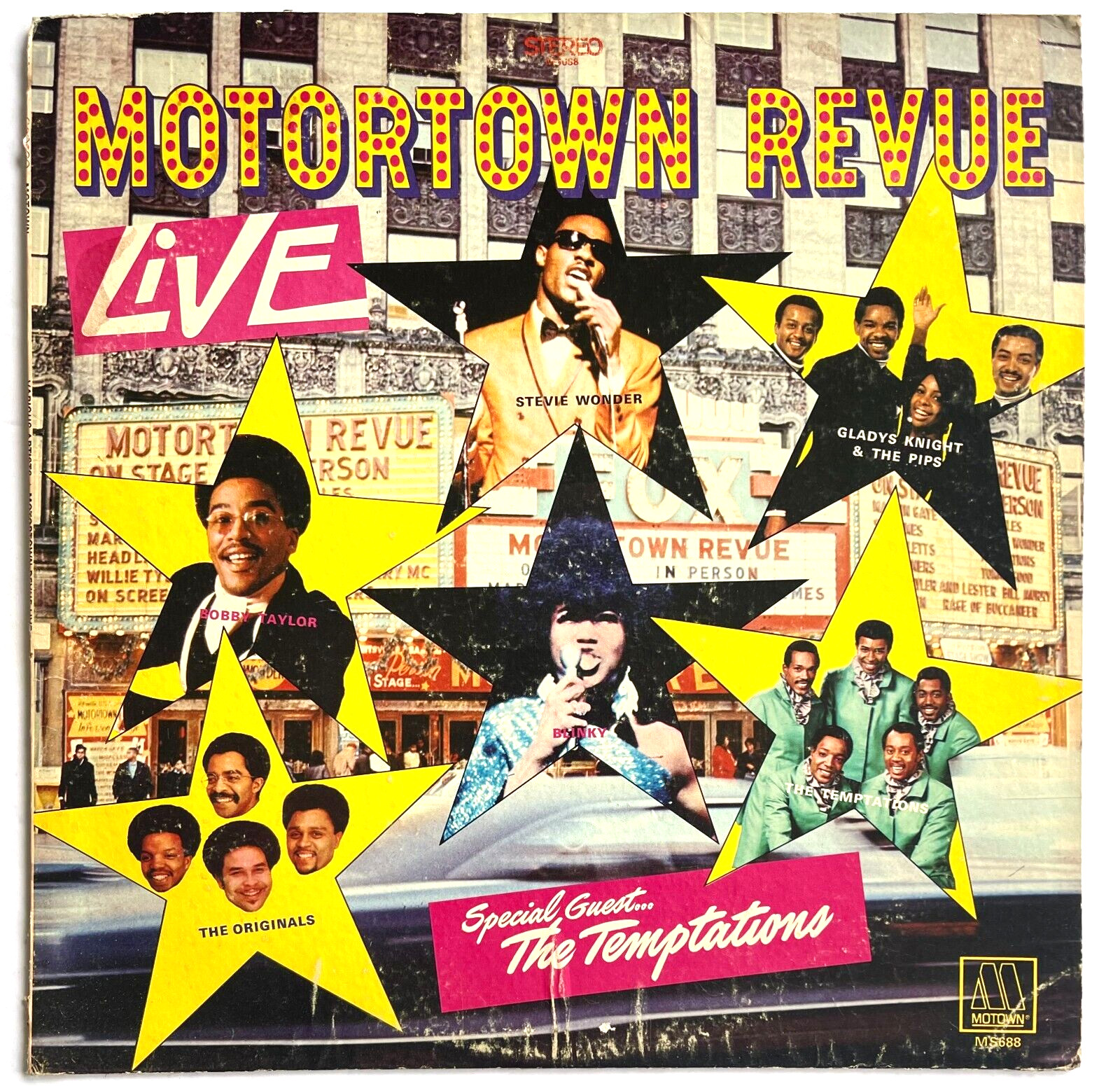 “MOTORTOWN REVIEW LIVE” 1969 MOTOWN RECORDS ASSORTED ARTISTS STEREO VINYL LP VG+