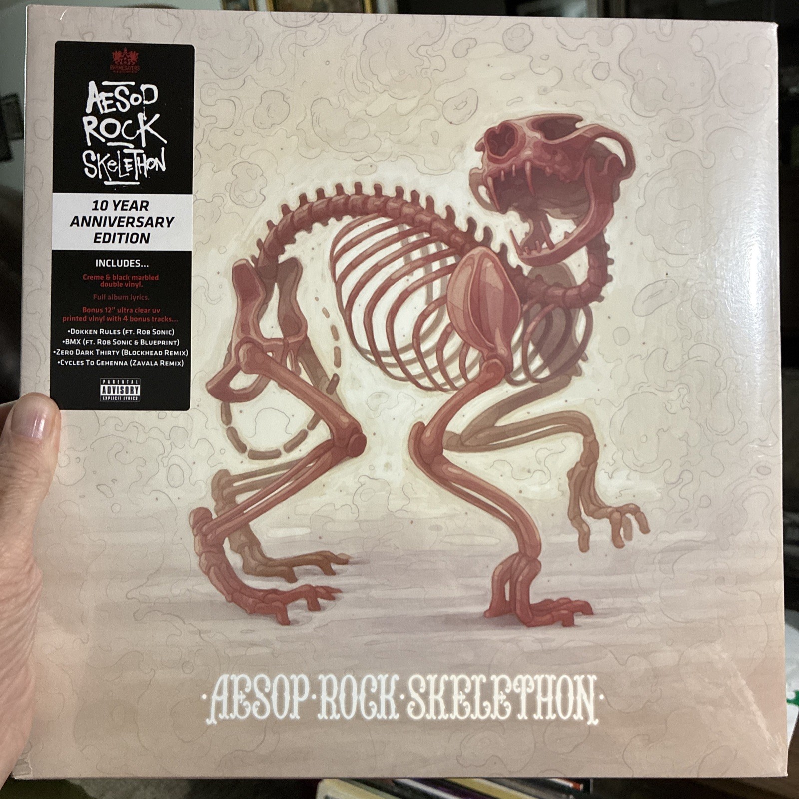 *NEW SEALED-Aesop Rock – Skelethon: 10th Anniversary, CREME & BLACK + CLEAR LP