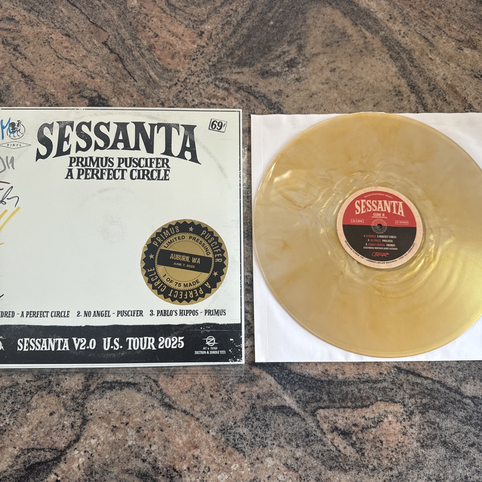 SESSANTA EPPP Vinyl SIGNED 2025 A Perfect Circle Puscifer Primus 1/75