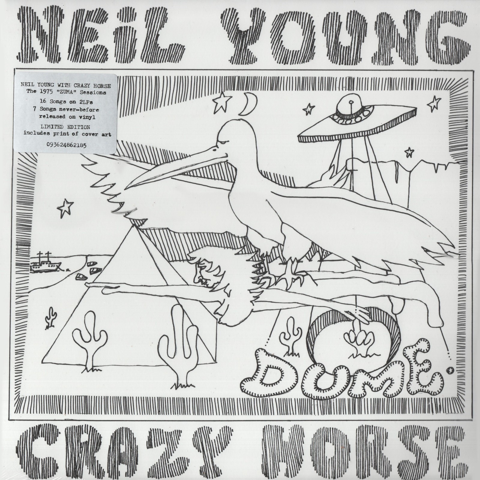 Neil Young With Crazy Horse – Dume Includes Print Reprise Records Sealed 2xLP