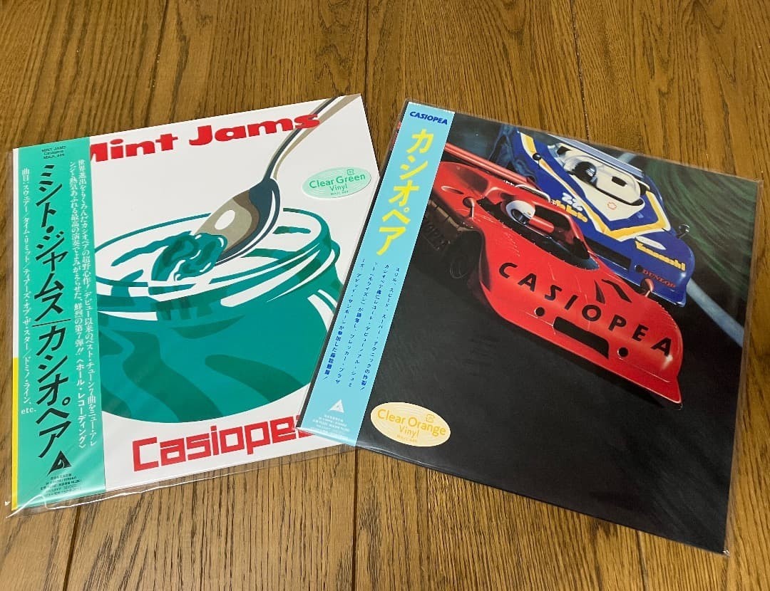 Casiopea Mint Jams Clear Green Vinyl & CASIOPEA Clear Orange Vinyl Set Reissue