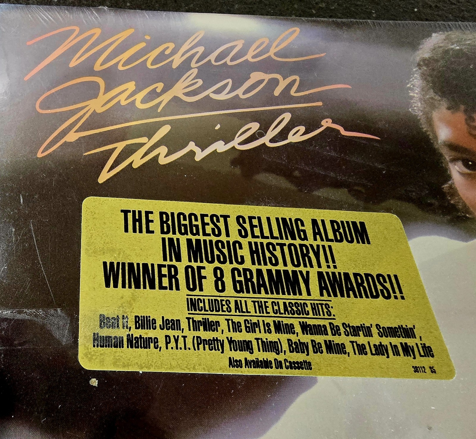 Michael Jackson Thriller 1982 SEALED Vinyl LP with Promo Sticker