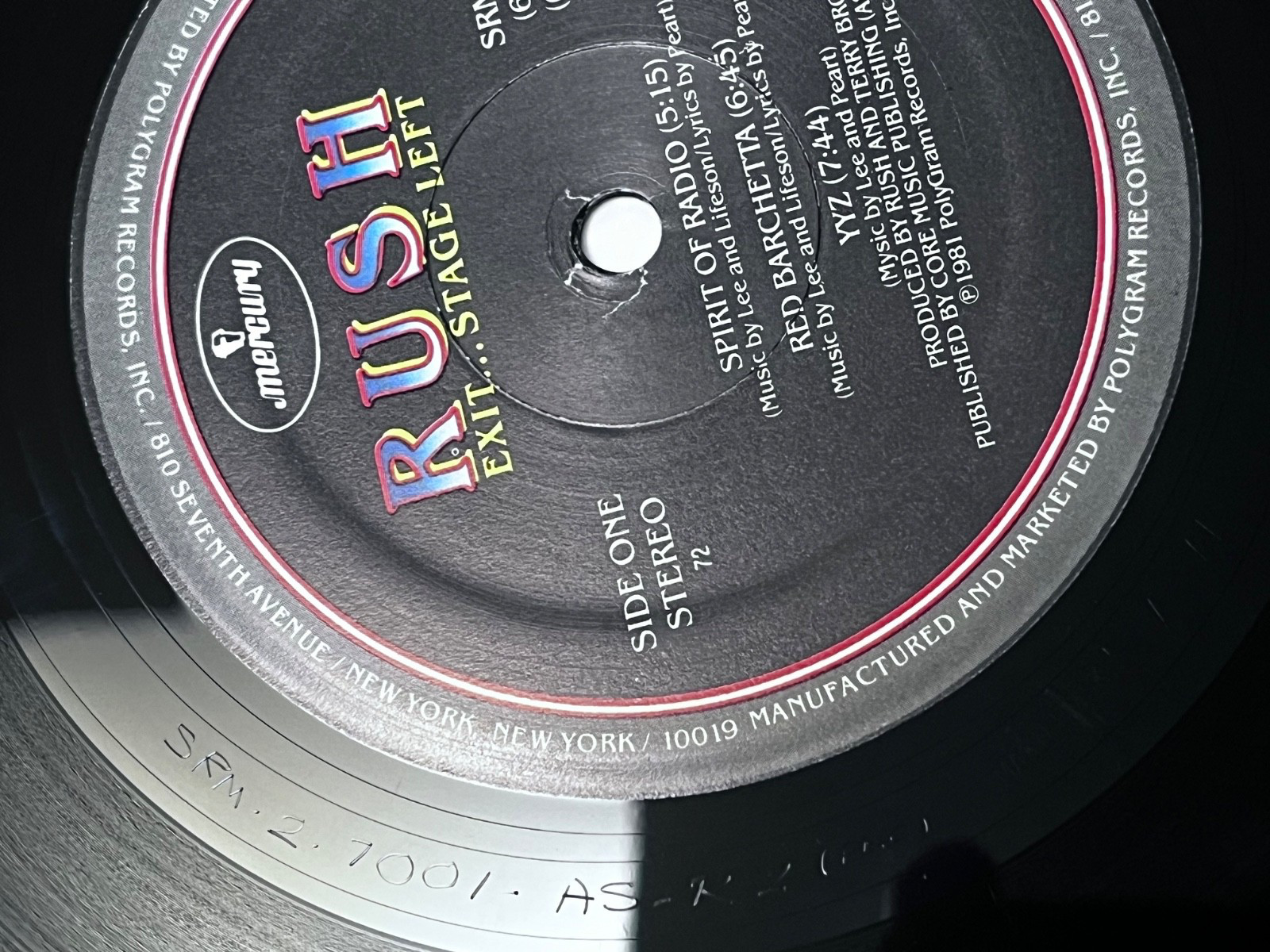Rush Exit Stage Left Vinyl LP 1981