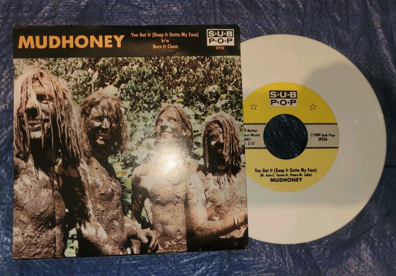 Mudhoney 7″ 45 White Vinyl W/ Gatefold Picture Sleeve Sub Pop SP33 1989 M-/M-