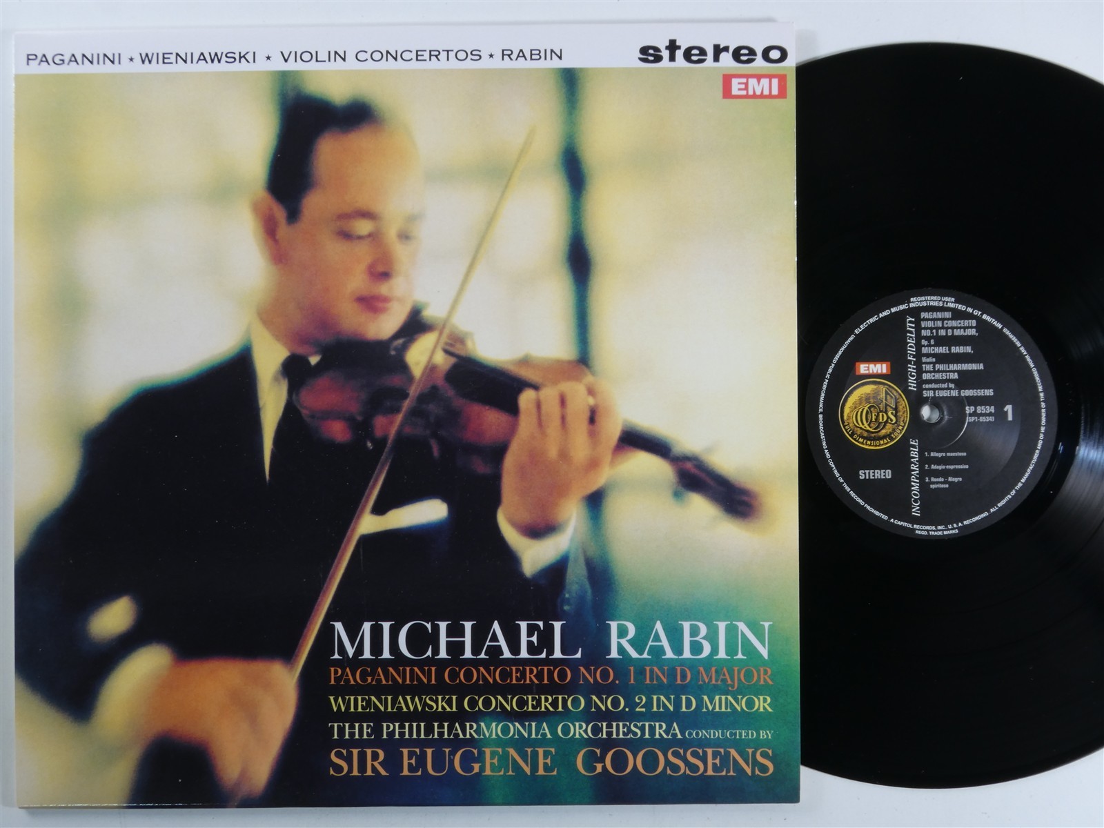 PAGANINI/ WIENIAWSKI Violin Concertos RABIN/ GOOSSENS – EMI LP NM 180g uk B609