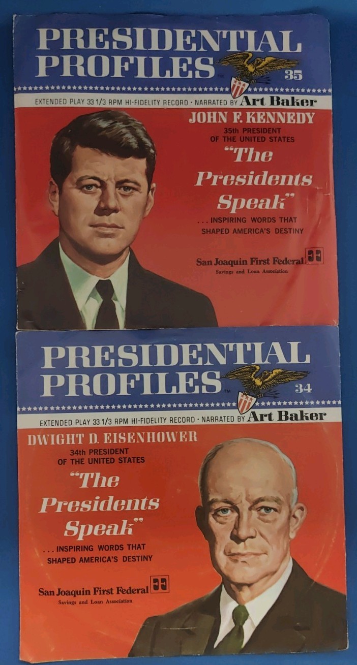 The President Speaks John F Kennedy & Dwight D Eisenhower 33 1/3 RPM Records