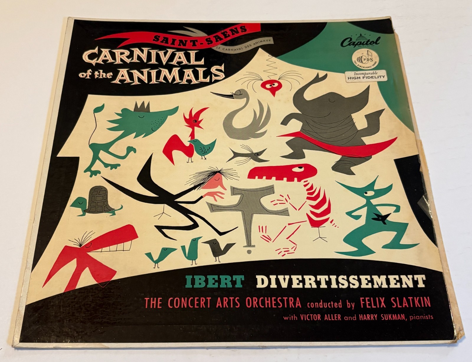 Saint-Saëns Carnival Of The Animals / Divertissement 1957 Capitol P-8270 VG++