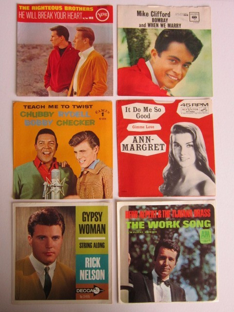 1960s POP COUNTRY Lot Of 53 PICTURE SLEEVES 45 RPM No Records ALL PICTURED